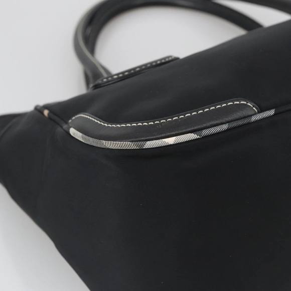 BURBERRY Blue Label Tote Bag Nylon Black Silver Auth 103026 - Picture 11 of 16